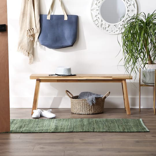 DII® Olive Green Rag Rug, 2ft. x 6ft.